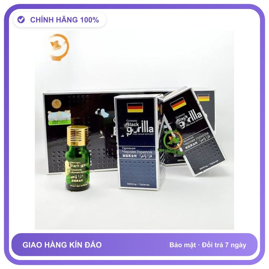 Viên uống hỗ trợ tăng cường sinh lý nam giới Black Gorilla dạng viên Hộp 10 Viên Chính Hãng An Toàn Tiện Lợi Giao Nhanh Toàn Quốc Mẫu Mới