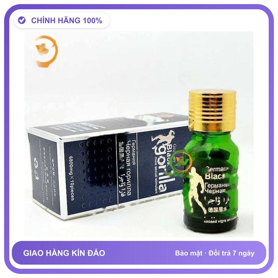 Viên uống hỗ trợ tăng cường sinh lý nam giới Black Gorilla dạng viên Hộp 10 Viên Chính Hãng An Toàn Tiện Lợi Giao Nhanh Toàn Quốc Cao Cấp