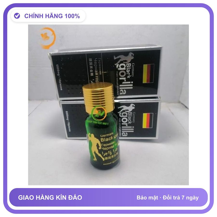 Viên uống hỗ trợ tăng cường sinh lý nam giới Black Gorilla dạng viên Hộp 10 Viên Chính Hãng An Toàn Tiện Lợi Giao Nhanh Toàn Quốc Loại Tốt