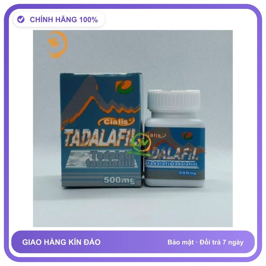 Viên uống hỗ trợ tăng cường sinh lý nam giới Tadalafil 500mg dạng viên Hộp 10 Viên Chính Hãng An Toàn Tiện Lợi Giao Nhanh Toàn Quốc Mẫu Mới
