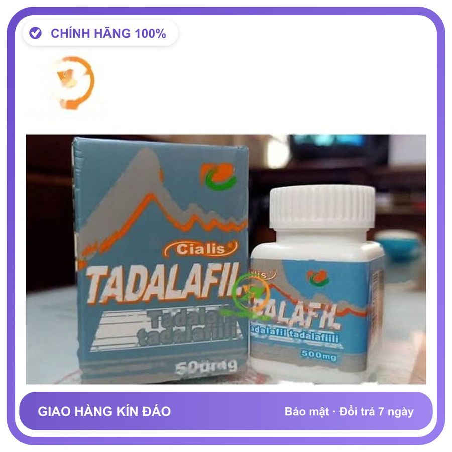 Viên uống hỗ trợ tăng cường sinh lý nam giới Tadalafil 500mg dạng viên Hộp 10 Viên Chính Hãng An Toàn Tiện Lợi Giao Nhanh Toàn Quốc Bản Tiêu Chuẩn