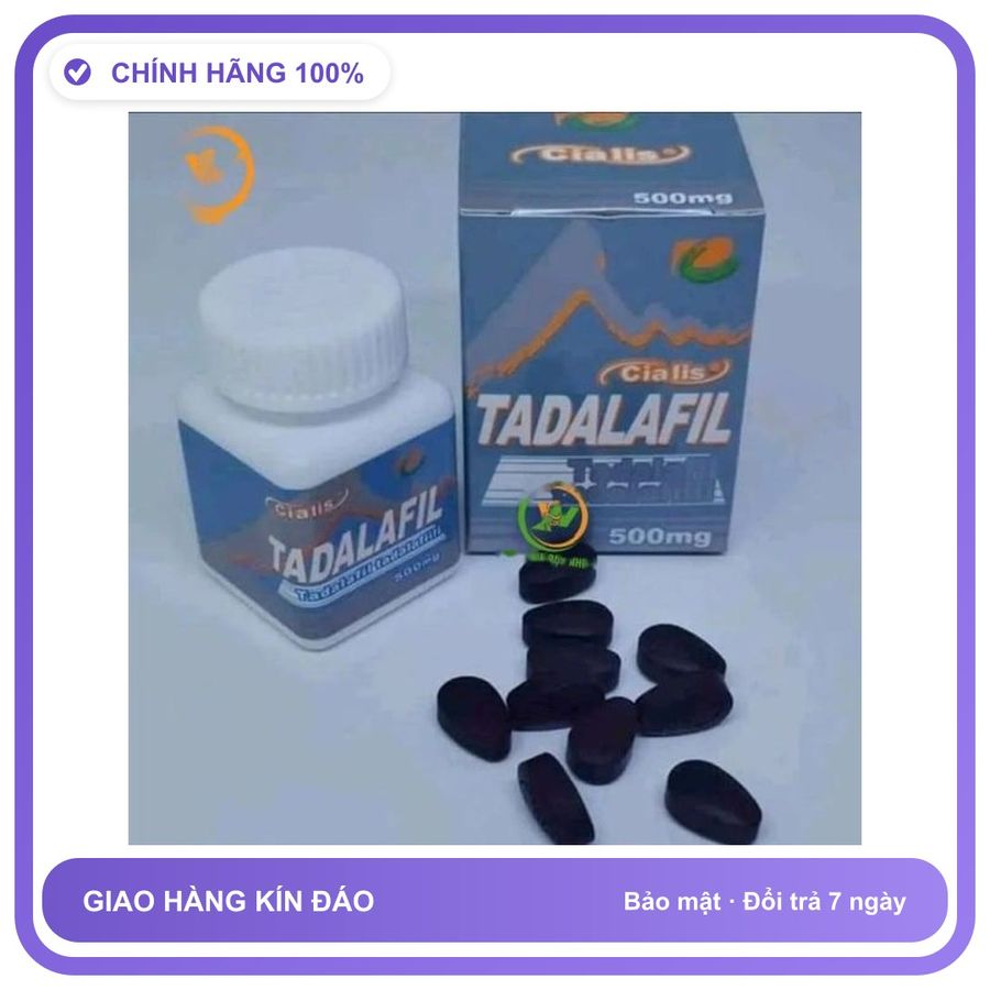 Viên uống hỗ trợ tăng cường sinh lý nam giới Tadalafil 500mg dạng viên Hộp 10 Viên Chính Hãng An Toàn Tiện Lợi Giao Nhanh Toàn Quốc Loại Tốt