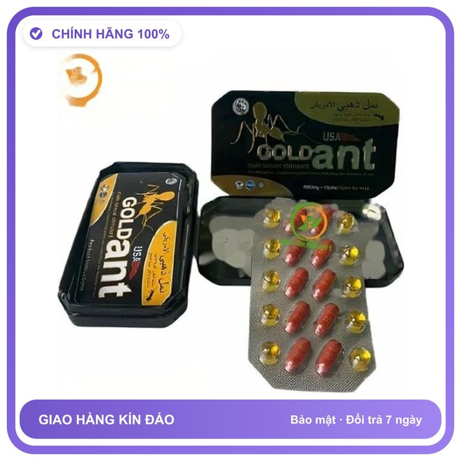 Viên uống hỗ trợ tăng cường sinh lý nam giới GOLD Ant USA dạng viên Hộp 20 Viên Chính Hãng An Toàn Tiện Lợi Giao Nhanh Toàn Quốc Hàng Nhập Khẩu
