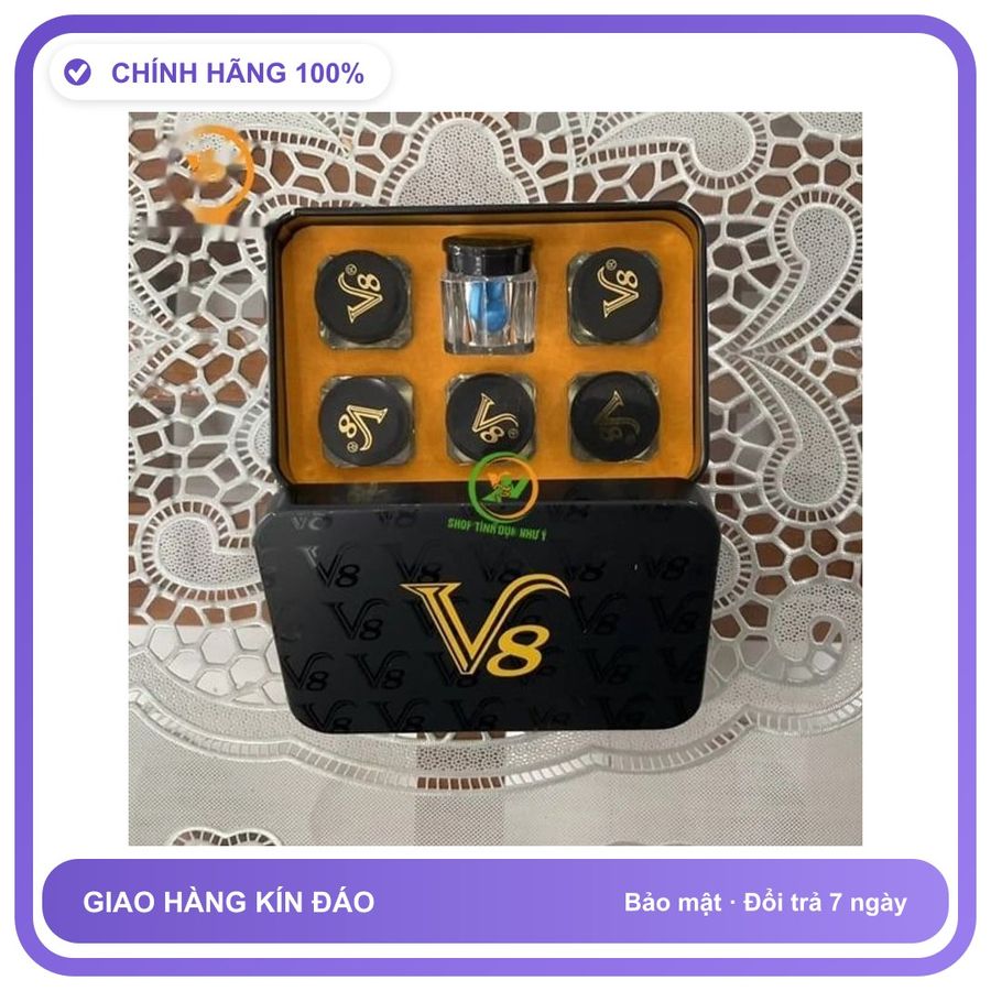 Viên uống hỗ trợ tăng cường sinh lý nam giới V8 Super Energy Hộp 18 Viên - Sung Mãn Bền Bỉ Kéo Dài Mẫu Mới