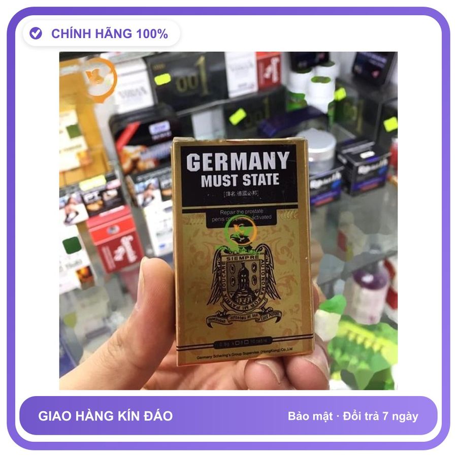 Sản phẩm hỗ trợ tăng sinh lý dạng viên Germany Must State Dành Cho Nam - Tăng Ham Muốn Thăng Hoa Hàng Nhập Khẩu