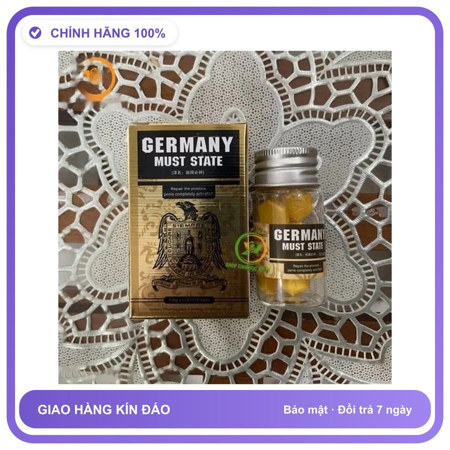 Sản phẩm hỗ trợ tăng sinh lý dạng viên Germany Must State Dành Cho Nam - Tăng Ham Muốn Thăng Hoa Mẫu Mới