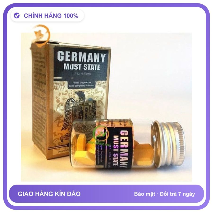 Sản phẩm hỗ trợ tăng sinh lý dạng viên Germany Must State Dành Cho Nam - Tăng Ham Muốn Thăng Hoa Bản Tiêu Chuẩn