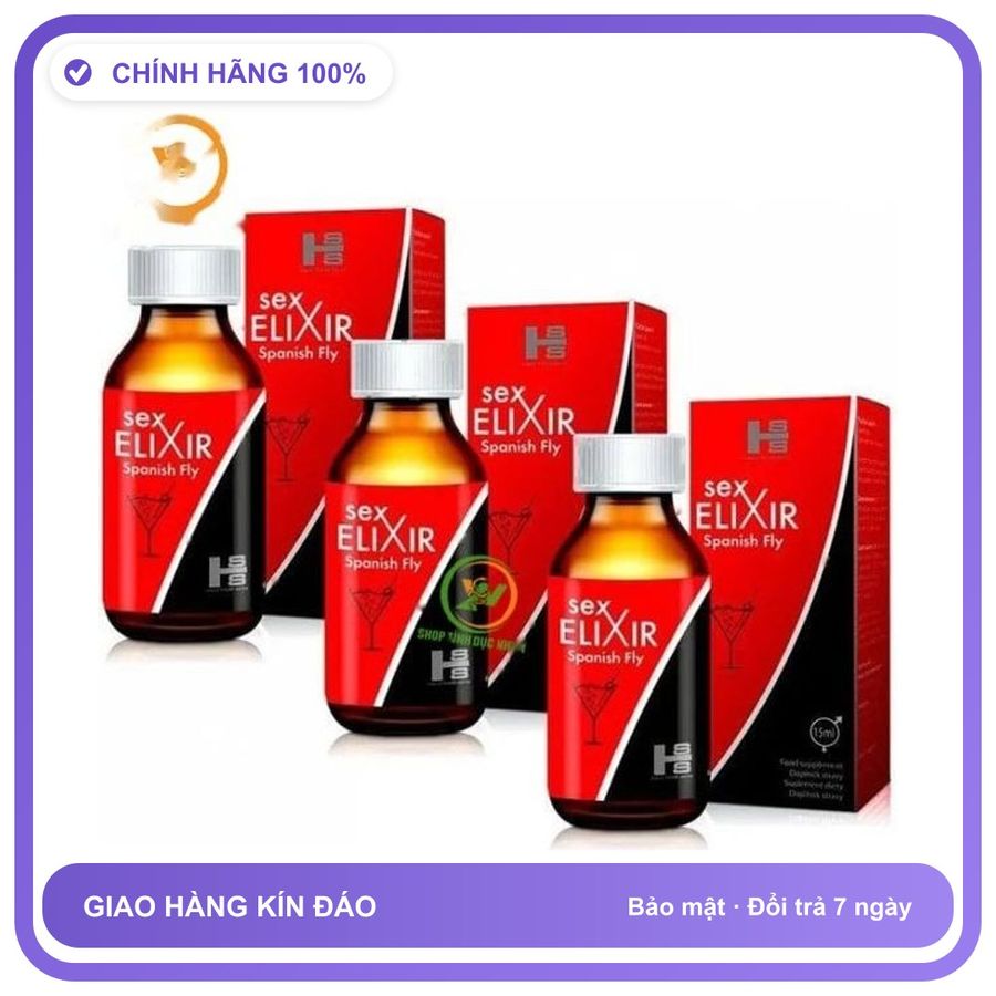 Sản phẩm hỗ trợ tăng sinh lý dạng nước Sex Elixir Spanish Fly 15ml Dành Cho Nam Chính Hãng An Toàn Tiện Lợi Giao Nhanh Toàn Quốc Cao Cấp