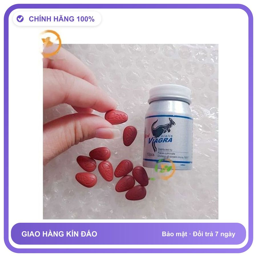 Sản phẩm hỗ trợ tăng sinh lý dạng viên Red Viagra 200mg hộp 10 viên Hộp 10 Viên Dành Cho Nam Chính Hãng An Toàn Tiện Lợi Giao Nhanh Toàn Quốc Mẫu Mới