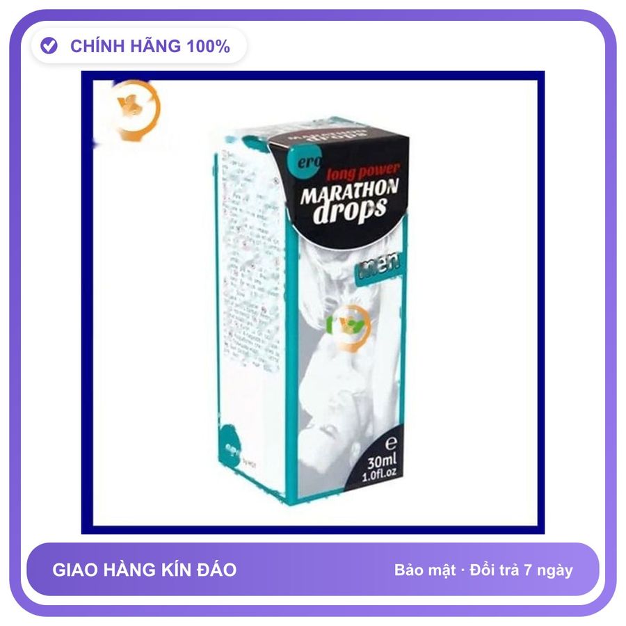 Sản phẩm hỗ trợ tăng sinh lý dạng nước Marathon Drops 30ml Dành Cho Nam - Tăng Ham Muốn Thăng Hoa Bản Tiêu Chuẩn