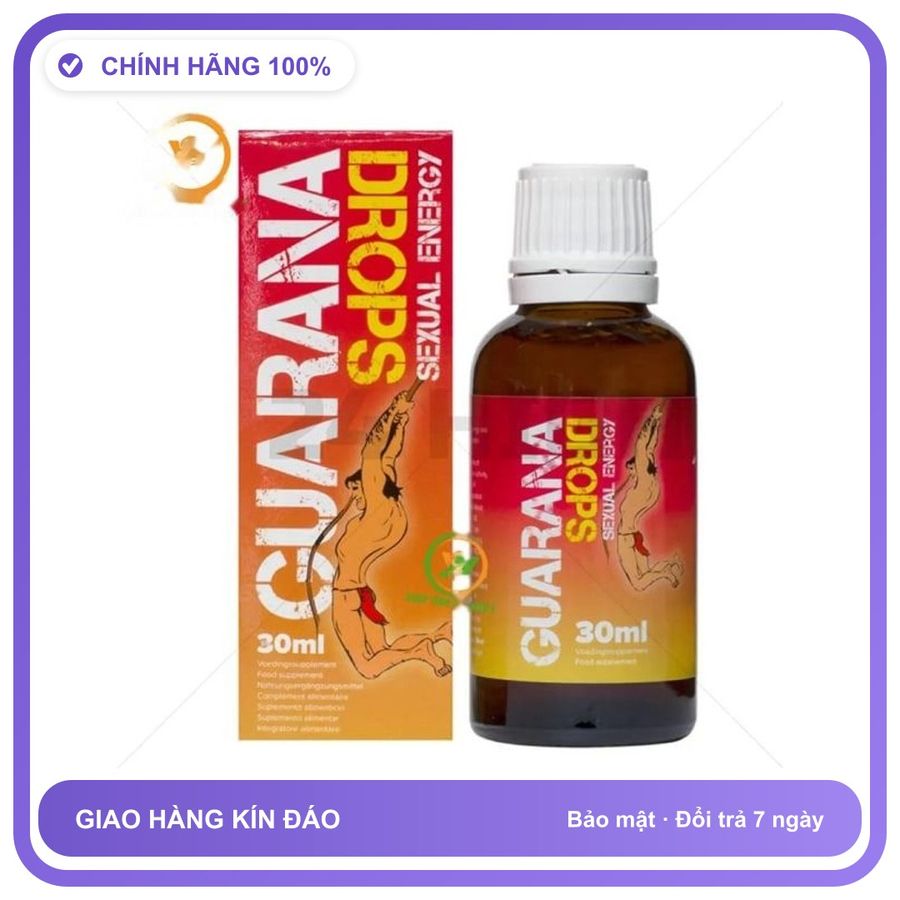 Sản phẩm hỗ trợ tăng sinh lý dạng nước Guarana Drops 30ml Dành Cho Nam - Tăng Ham Muốn Thăng Hoa Mẫu Mới