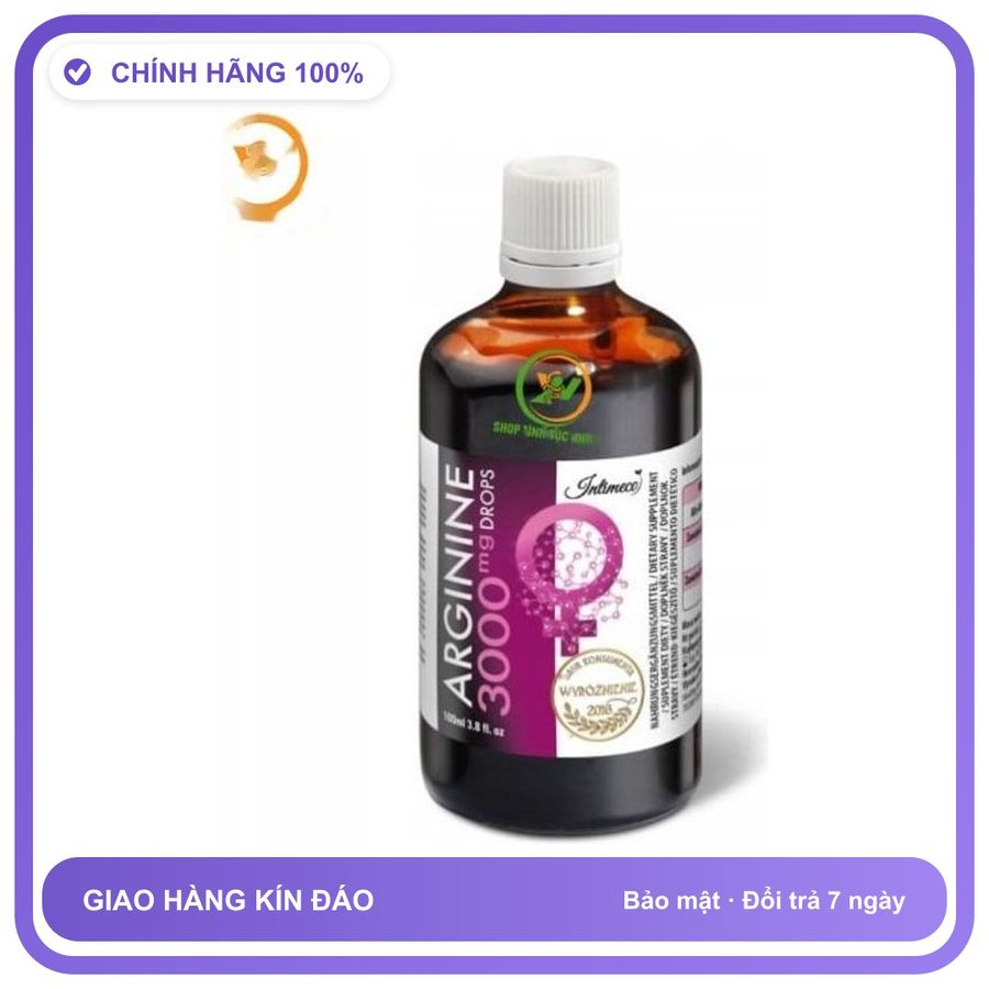 Sản phẩm hỗ trợ tăng sinh lý dạng nước Tây Ban Nha Arginine 3000mg Drops Dành Cho Nữ Chính Hãng An Toàn Tiện Lợi Giao Nhanh Toàn Quốc Hàng Nhập Khẩu