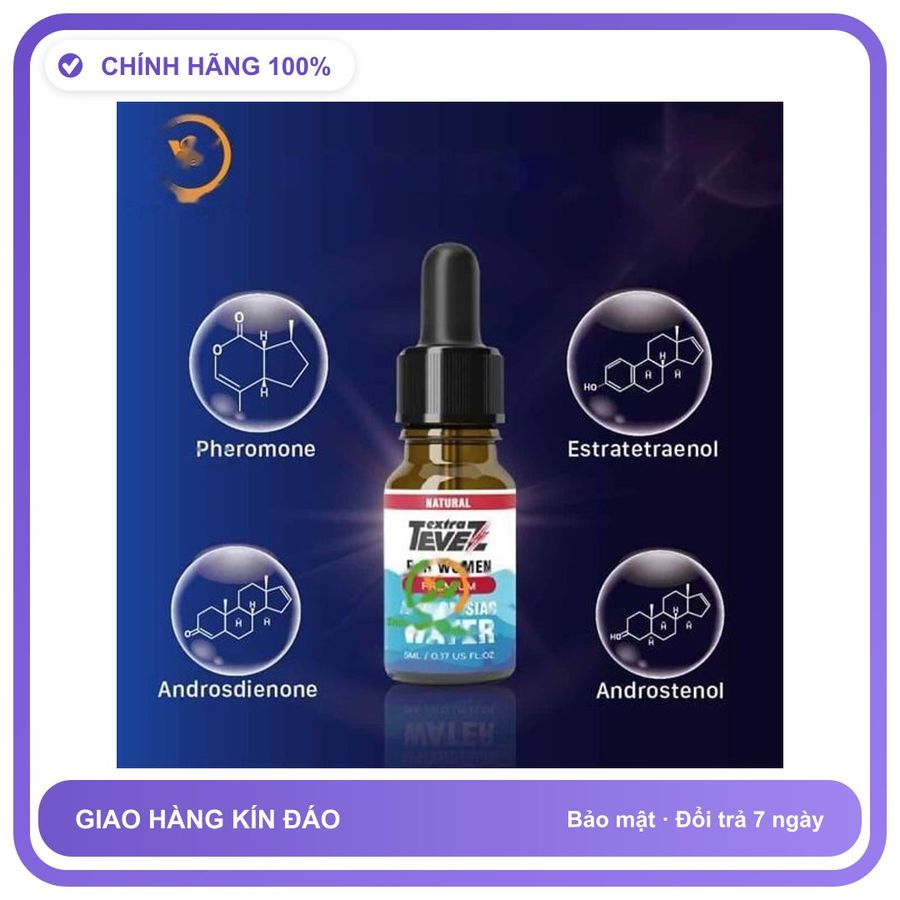 Sản phẩm hỗ trợ tăng sinh lý Extra Tevez dạng nước cực mạnh 5ml Dành Cho Nữ - Tăng Ham Muốn Thăng Hoa Hàng Chuẩn