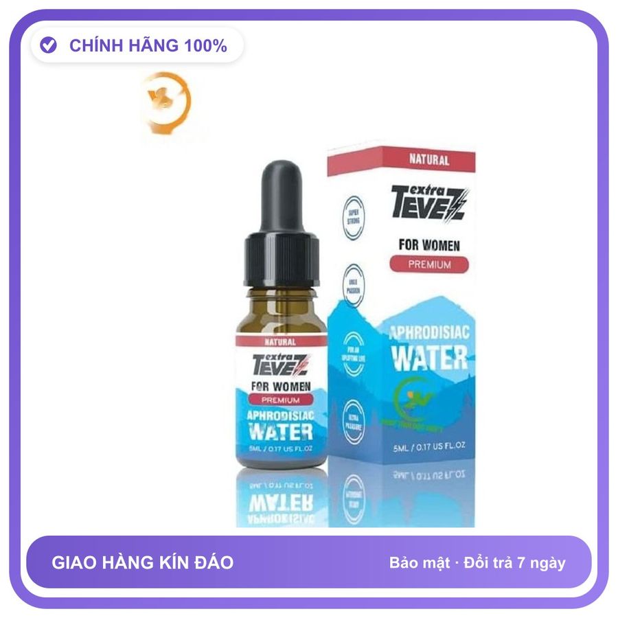 Sản phẩm hỗ trợ tăng sinh lý Extra Tevez dạng nước cực mạnh 5ml Dành Cho Nữ - Tăng Ham Muốn Thăng Hoa Mẫu Chuẩn