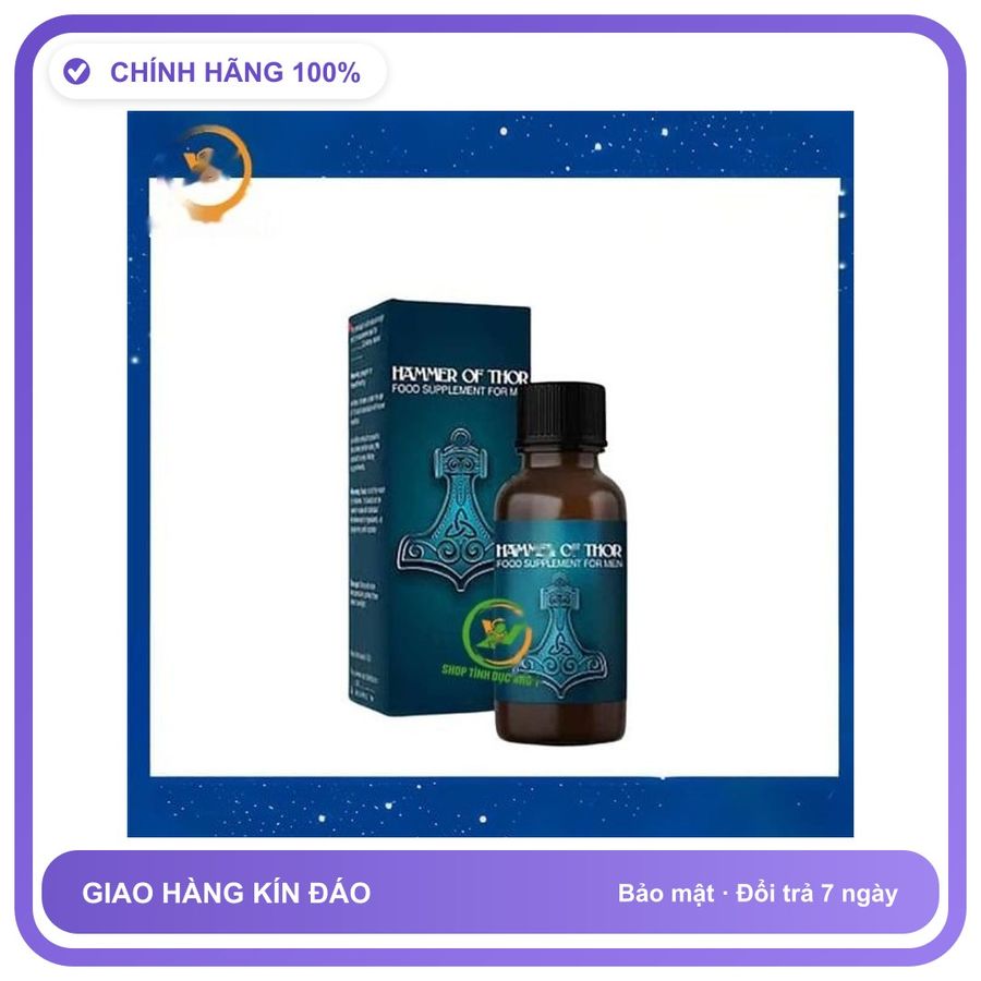 Sản phẩm hỗ trợ tăng sinh lý Hammer Of Thor dạng nước Nga Dành Cho Nam - Tăng Ham Muốn Thăng Hoa Hàng Nhập Khẩu
