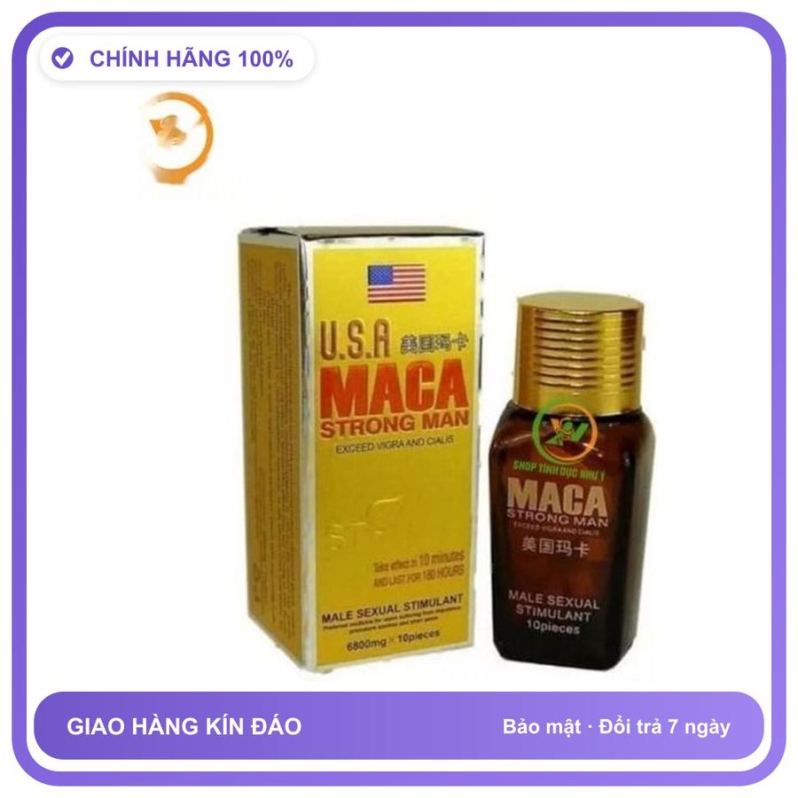 Sản phẩm hỗ trợ tăng sinh lý dạng viên Maca Strong Man Dành Cho Nam - Tăng Ham Muốn Thăng Hoa Chính Hãng An Toàn Tiện Lợi Giao Nhanh Toàn Quốc Mẫu Mới