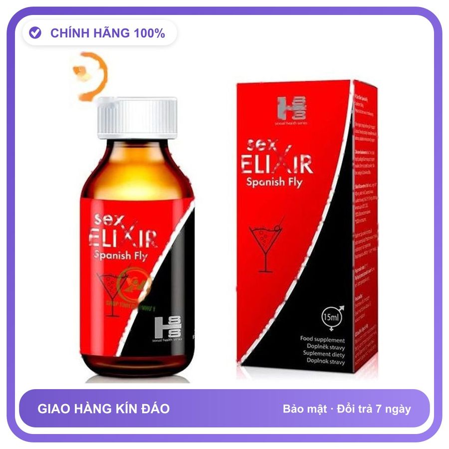 Sản phẩm hỗ trợ tăng sinh lý dạng nước Sex Elixir Spanish Fly 15ml Dành Cho Nam Chính Hãng An Toàn Tiện Lợi Giao Nhanh Toàn Quốc Bản Tiêu Chuẩn