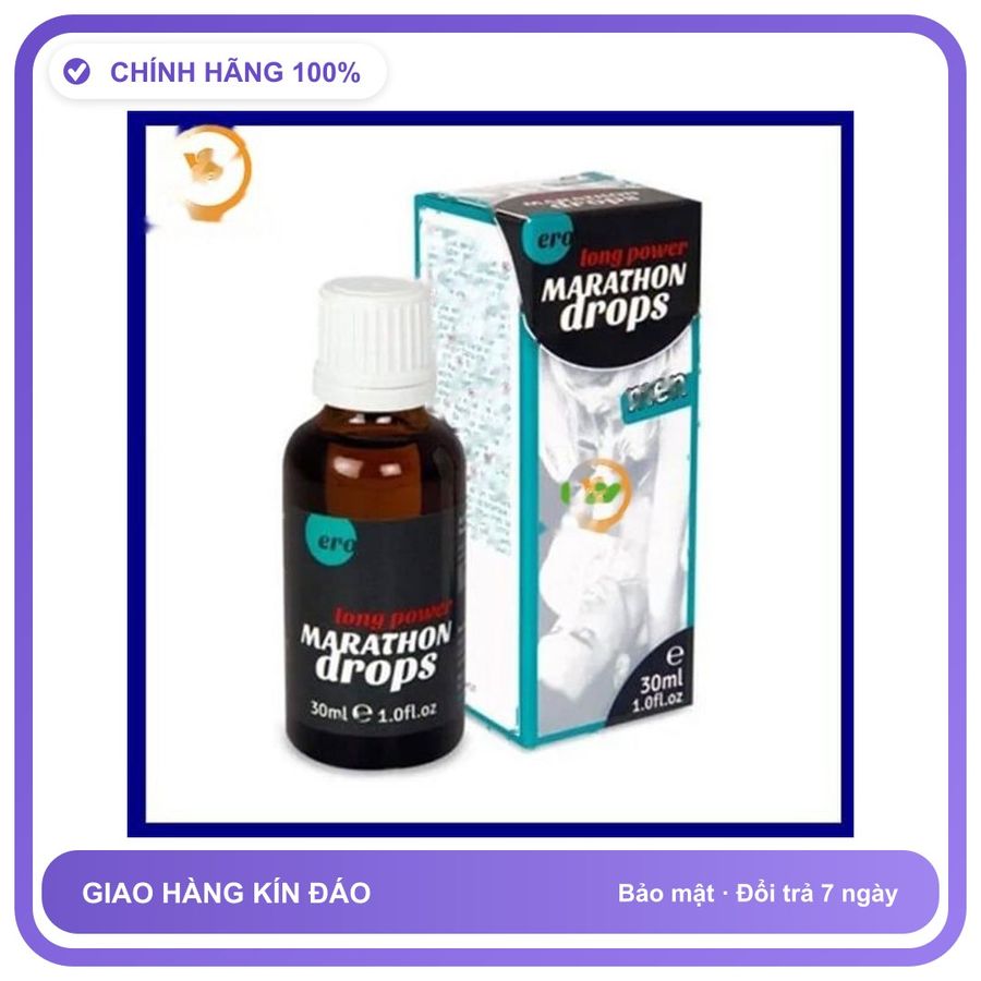 Sản phẩm hỗ trợ tăng sinh lý dạng nước Marathon Drops 30ml Dành Cho Nam - Tăng Ham Muốn Thăng Hoa Hàng Nhập Khẩu