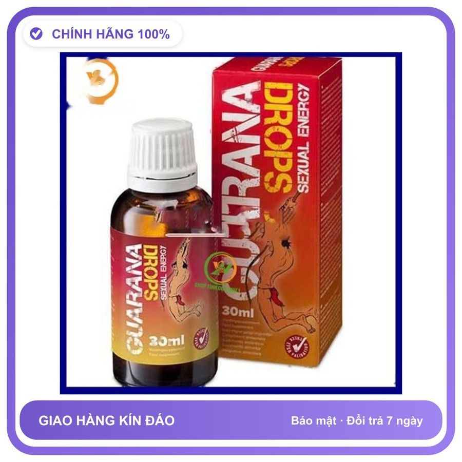 Sản phẩm hỗ trợ tăng sinh lý dạng nước Guarana Drops 30ml Dành Cho Nam - Tăng Ham Muốn Thăng Hoa Hàng Nhập Khẩu