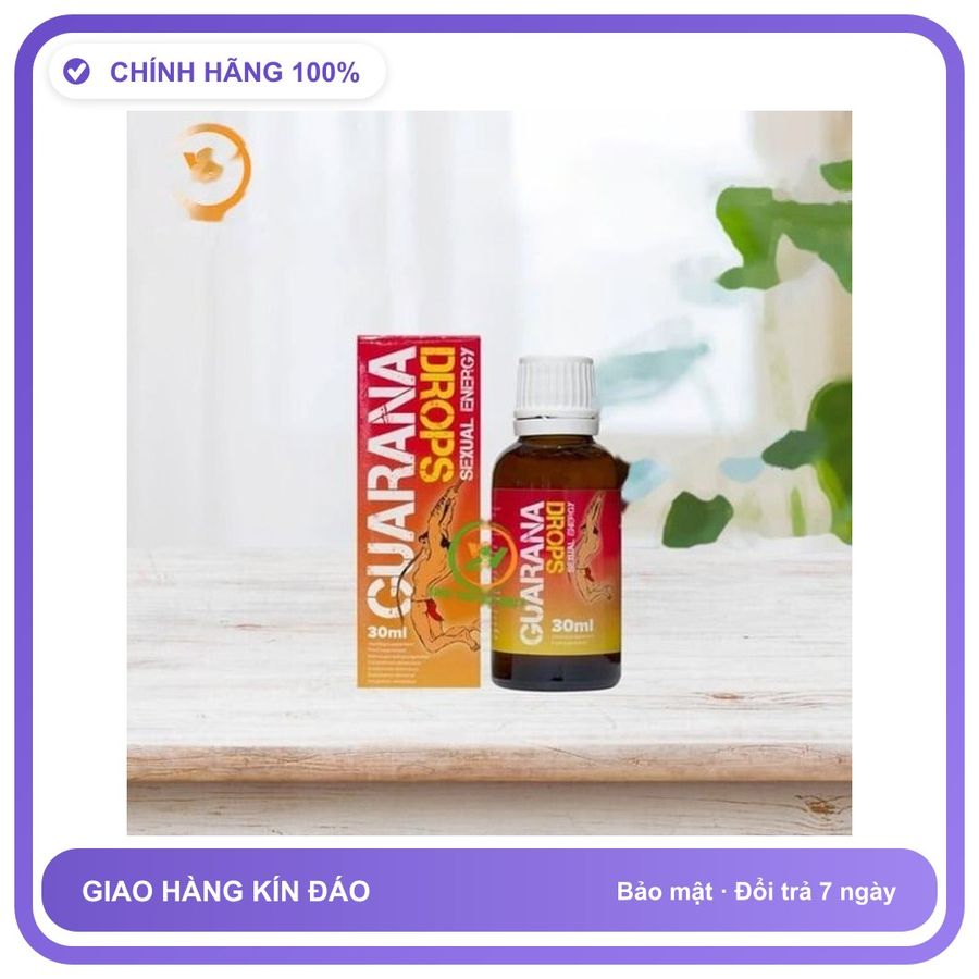Sản phẩm hỗ trợ tăng sinh lý dạng nước Guarana Drops 30ml Dành Cho Nam - Tăng Ham Muốn Thăng Hoa Bản Tiêu Chuẩn