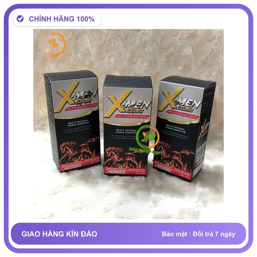 Sản phẩm hỗ trợ tăng sinh lý dạng nước cực mạnh X-men Gold Dành Cho Nam - Tăng Ham Muốn Thăng Hoa Bản Tiêu Chuẩn