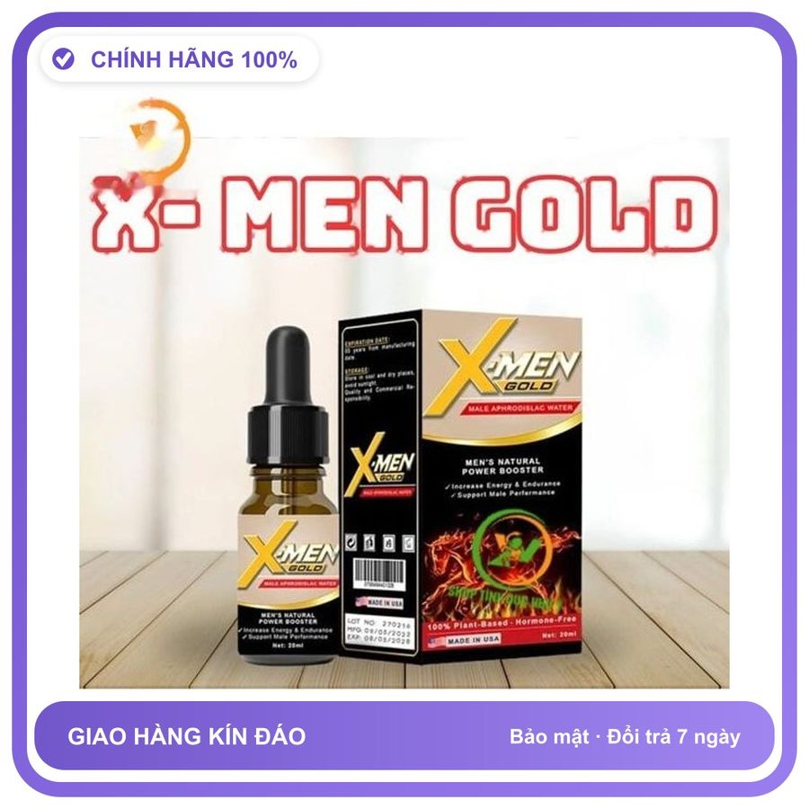 Sản phẩm hỗ trợ tăng sinh lý dạng nước cực mạnh X-men Gold Dành Cho Nam - Tăng Ham Muốn Thăng Hoa Cao Cấp