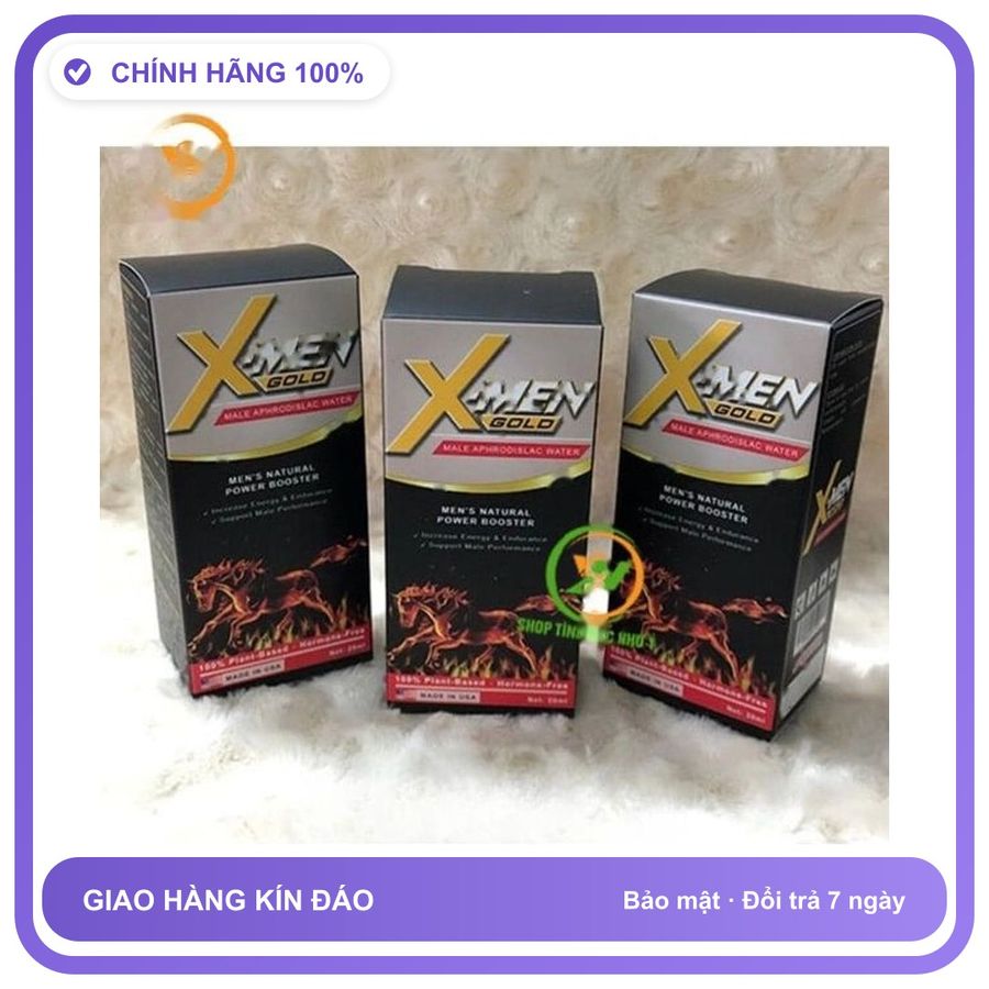 Sản phẩm hỗ trợ tăng sinh lý dạng nước cực mạnh X-men Gold Dành Cho Nam - Tăng Ham Muốn Thăng Hoa Loại Tốt
