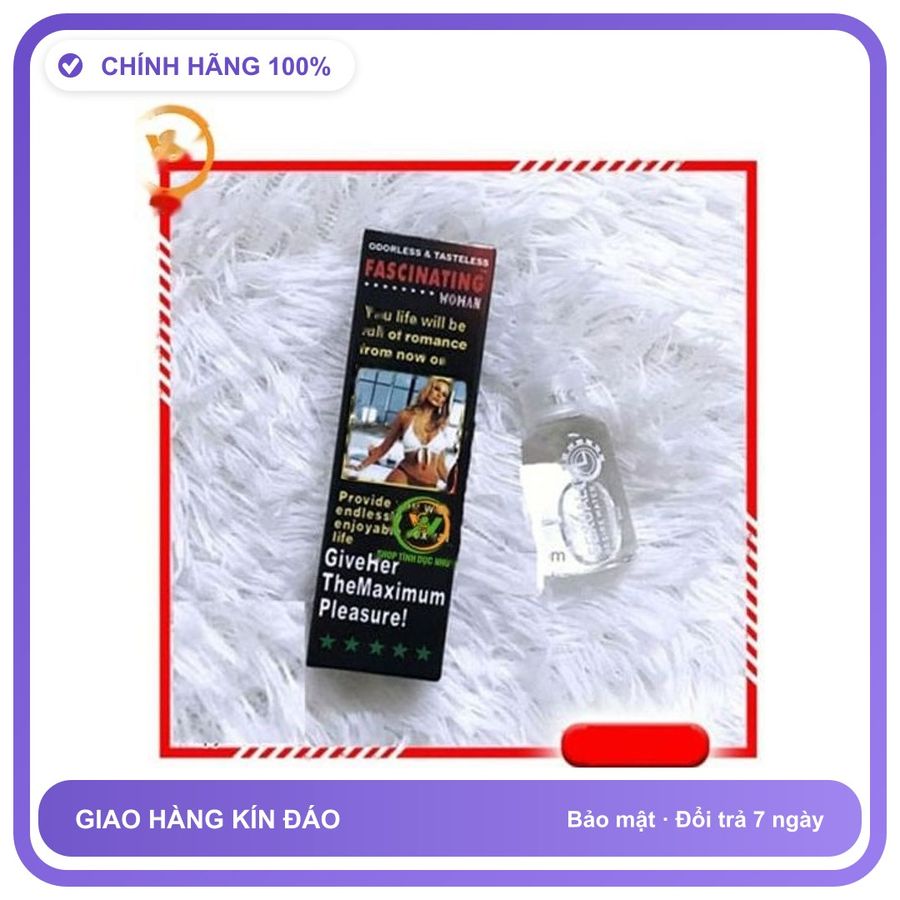 Sản phẩm hỗ trợ tăng sinh lý Fascinating Woman dạng nước cực mạnh Dành Cho Nữ Chính Hãng An Toàn Tiện Lợi Giao Nhanh Toàn Quốc Bản Tiêu Chuẩn