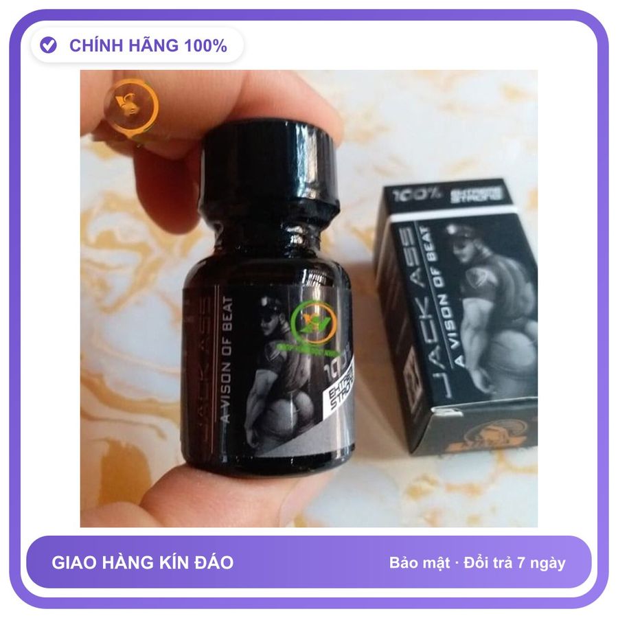 Sản phẩm hỗ trợ tăng sinh lý Chai sản phẩm hít Popper Jack Ass 10ml tăng khoái cảm Chai 10ml Hàng Nhập Khẩu