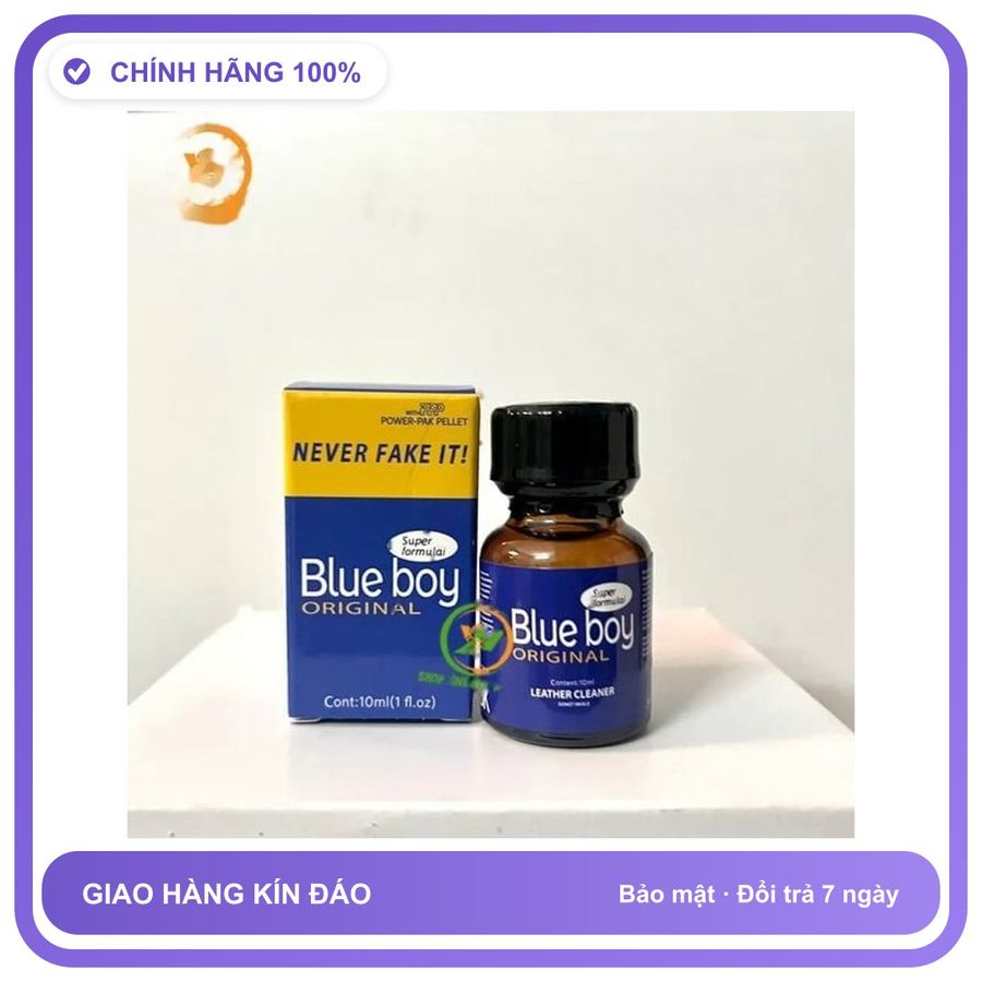 Sản phẩm hỗ trợ tăng sinh lý Chai sản phẩm hít Popper Blue Boy 10ml tăng khoái cảm Chai 10ml Bản Tiêu Chuẩn