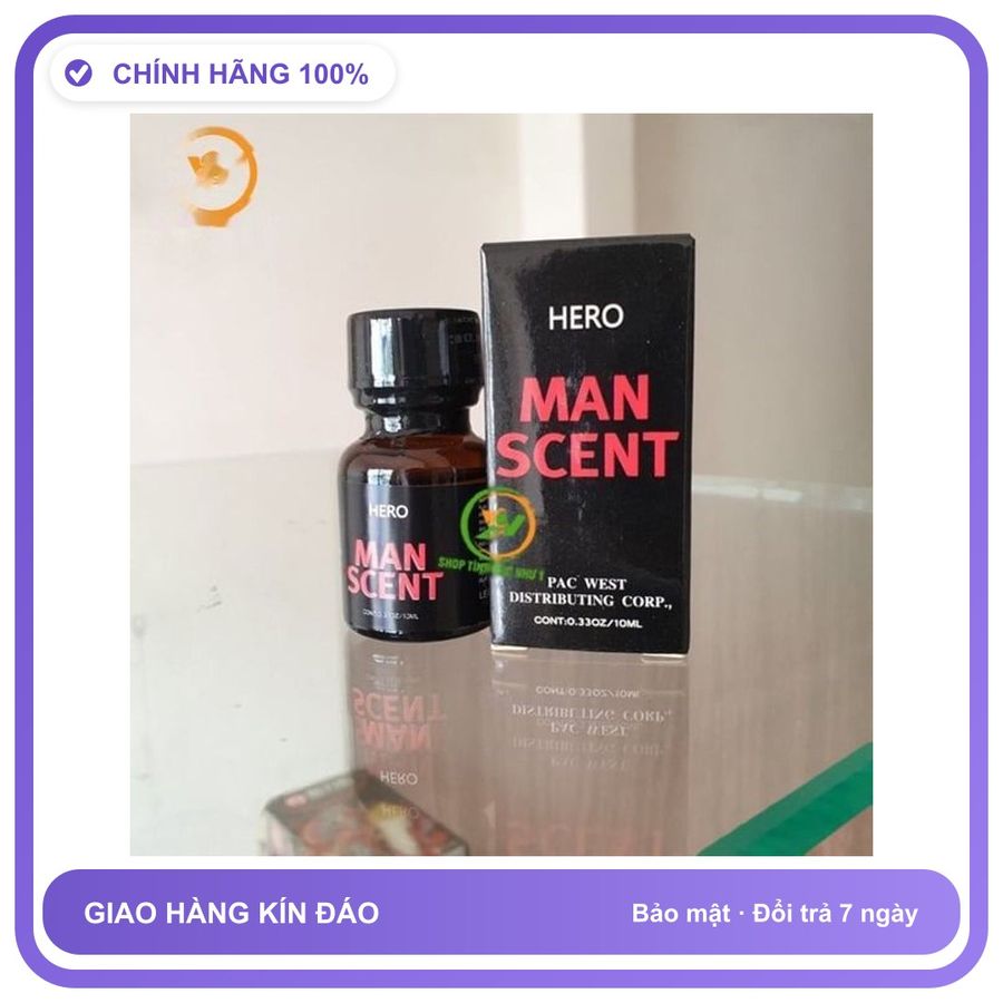 Sản phẩm hỗ trợ tăng sinh lý Chai sản phẩm hít Popper Man Scent 10ml tăng khoái cảm Chai 10ml Chính Hãng An Toàn Tiện Lợi Giao Nhanh Toàn Quốc Mẫu Mới