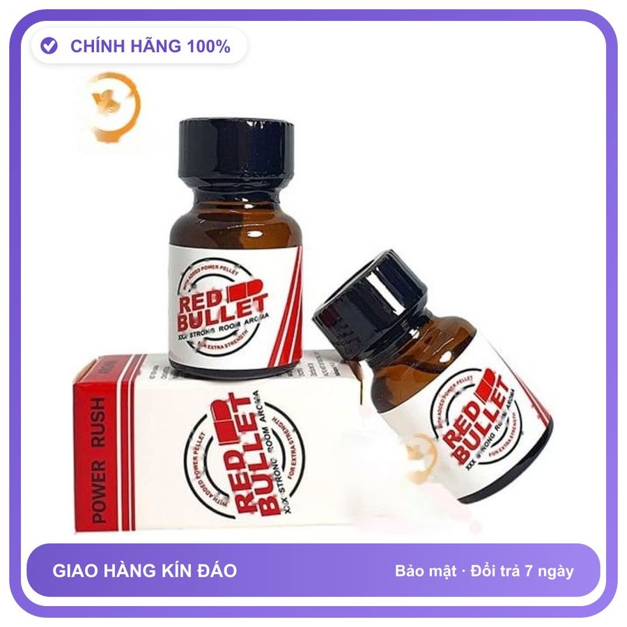 Sản phẩm hỗ trợ tăng sinh lý Chai sản phẩm hít Popper tăng khoái cảm Red Bullet dung tích 10ml Hàng Nhập Khẩu