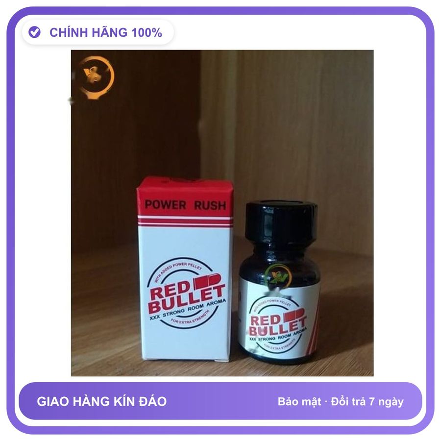 Sản phẩm hỗ trợ tăng sinh lý Chai sản phẩm hít Popper tăng khoái cảm Red Bullet dung tích 10ml Mẫu Mới