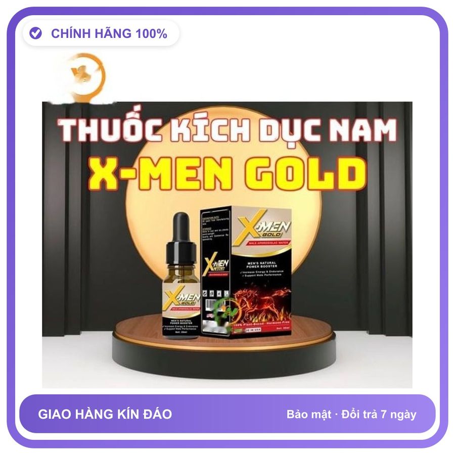 Sản phẩm hỗ trợ tăng sinh lý dạng nước cực mạnh X-men Gold Dành Cho Nam - Tăng Ham Muốn Thăng Hoa Hàng Chuẩn