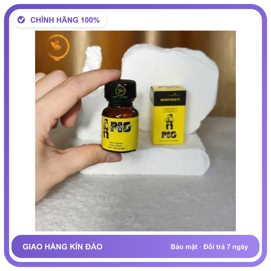 Sản phẩm hỗ trợ tăng sinh lý Chai sản phẩm hít Popper Pig Never Fake It tăng khoái cảm 10ml Chai 10ml Hàng Nhập Khẩu