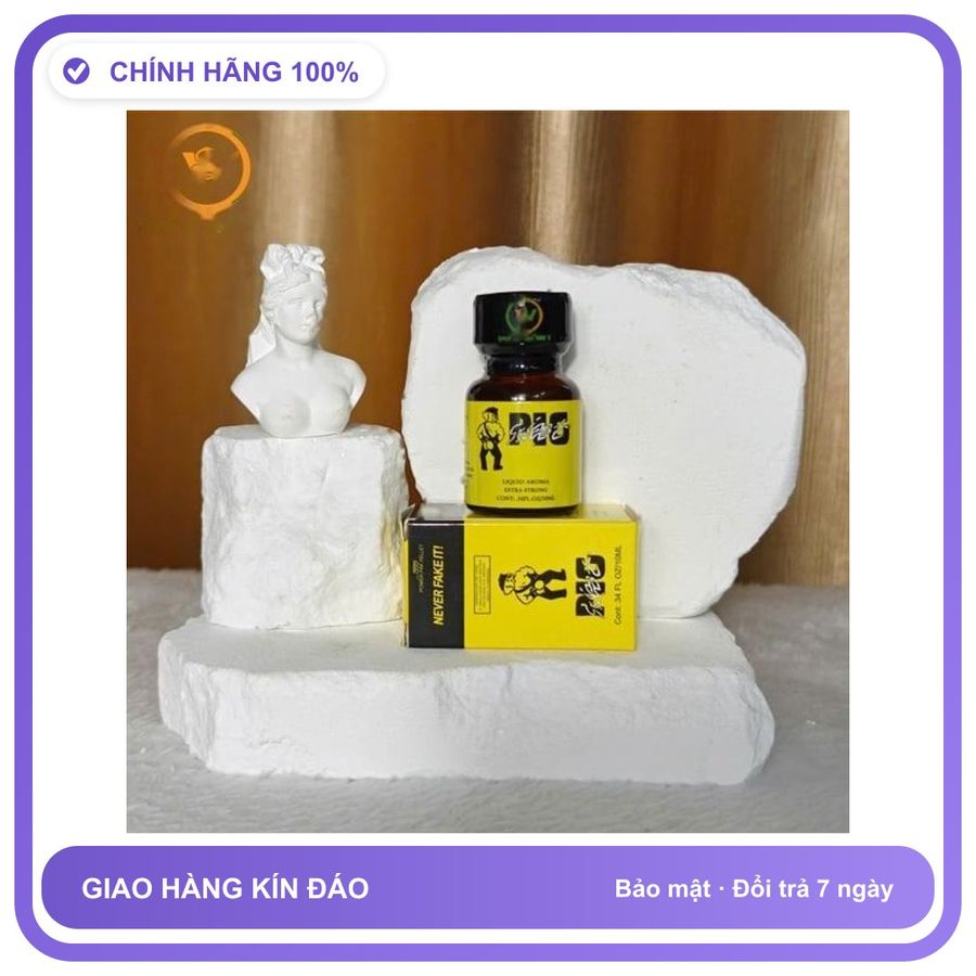 Sản phẩm hỗ trợ tăng sinh lý Chai sản phẩm hít Popper Pig Never Fake It tăng khoái cảm 10ml Chai 10ml Loại Tốt