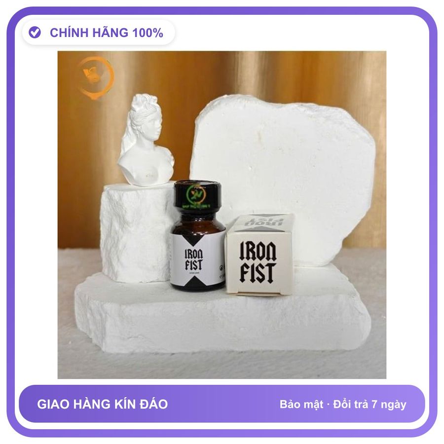 Sản phẩm hỗ trợ tăng sinh lý Chai hít hỗ trợ tăng cường khoái cảm Popper Iron Fist 10ml Chai 10ml Loại Tốt
