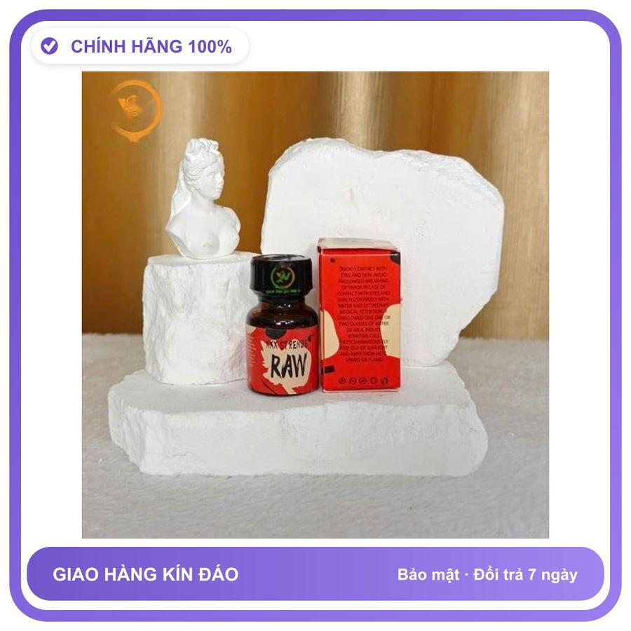 Sản phẩm hỗ trợ tăng sinh lý Chai sản phẩm hít tăng kích thích khoái cảm Popper Strenge Raw 10ml Cao Cấp