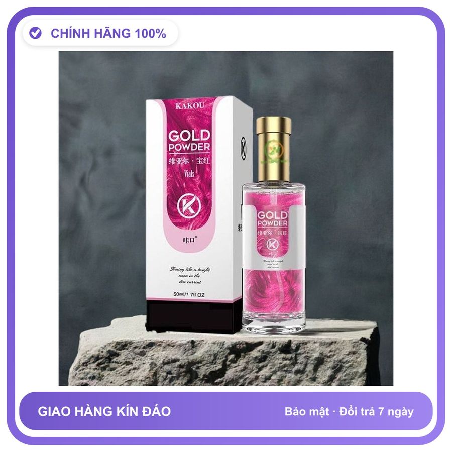 Nước Hoa Tăng Sinh Lý Nam Và Nữ cực mạnh Kakou Gold powder Chai 50ml - Hương Quyến Rũ Cuốn Hút Mẫu Mới Chính Hãng