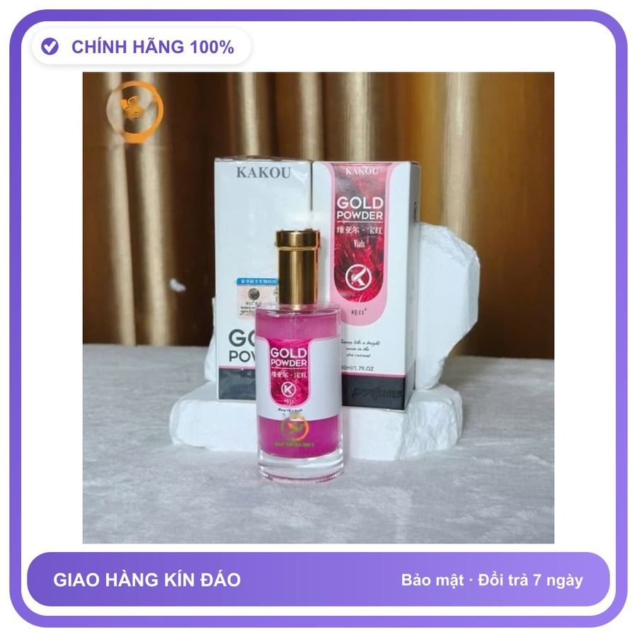 Nước Hoa Tăng Sinh Lý Nam Và Nữ cực mạnh Kakou Gold powder Chai 50ml - Hương Quyến Rũ Cuốn Hút Bản Mới