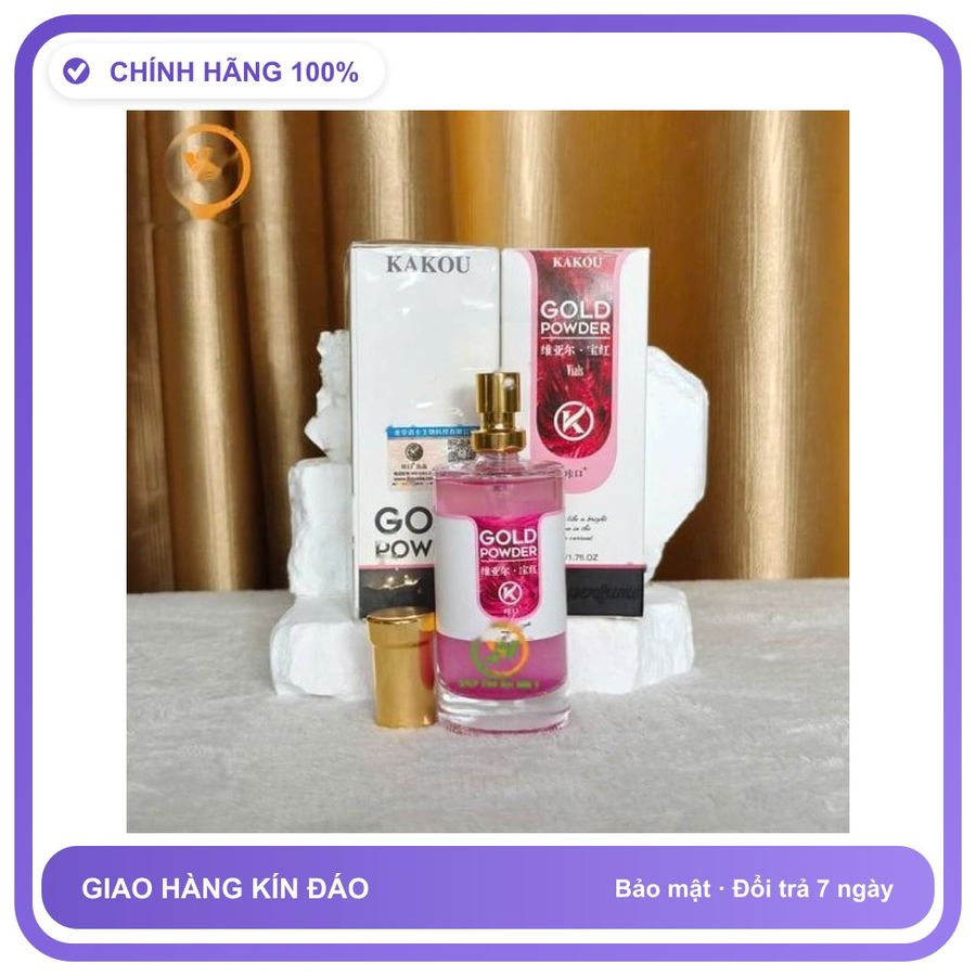 Nước Hoa Tăng Sinh Lý Nam Và Nữ cực mạnh Kakou Gold powder Chai 50ml - Hương Quyến Rũ Cuốn Hút Chính Hãng An Toàn Tiện Lợi Giao Nhanh Toàn Quốc Bản Đủ