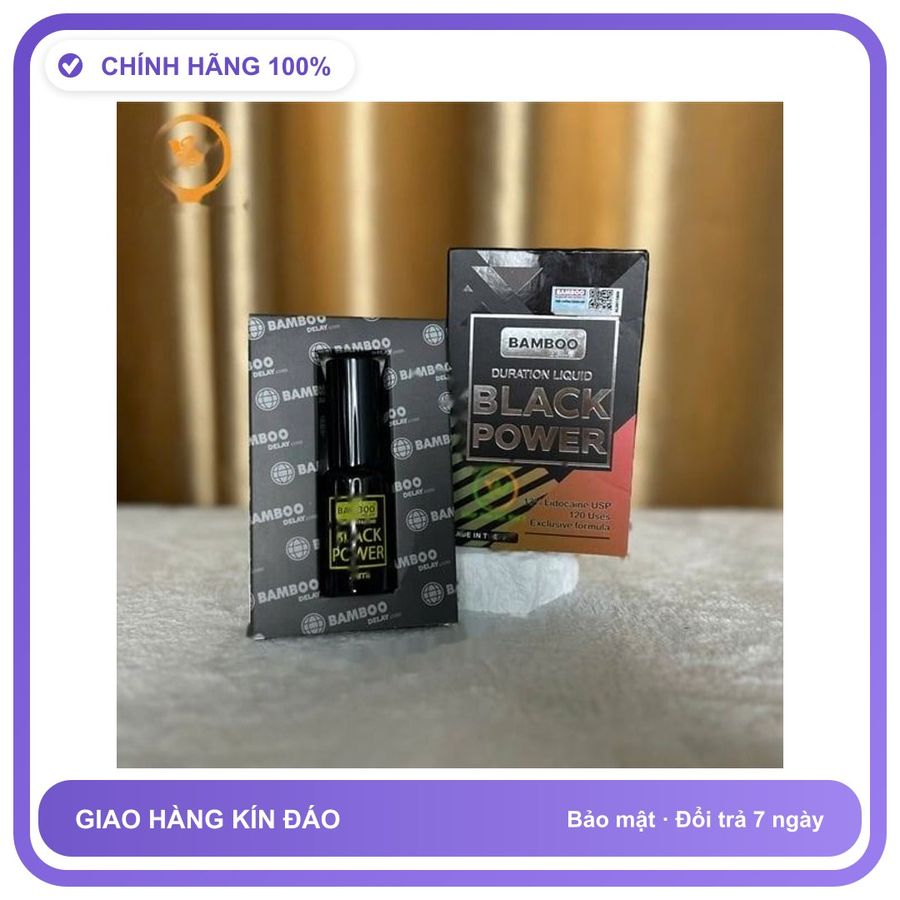 Viên uống hỗ trợ tăng cường sinh lý nam giới Chai xịt chống xuất tinh sớm Bamboo Delay Black Power US Mẫu Mới