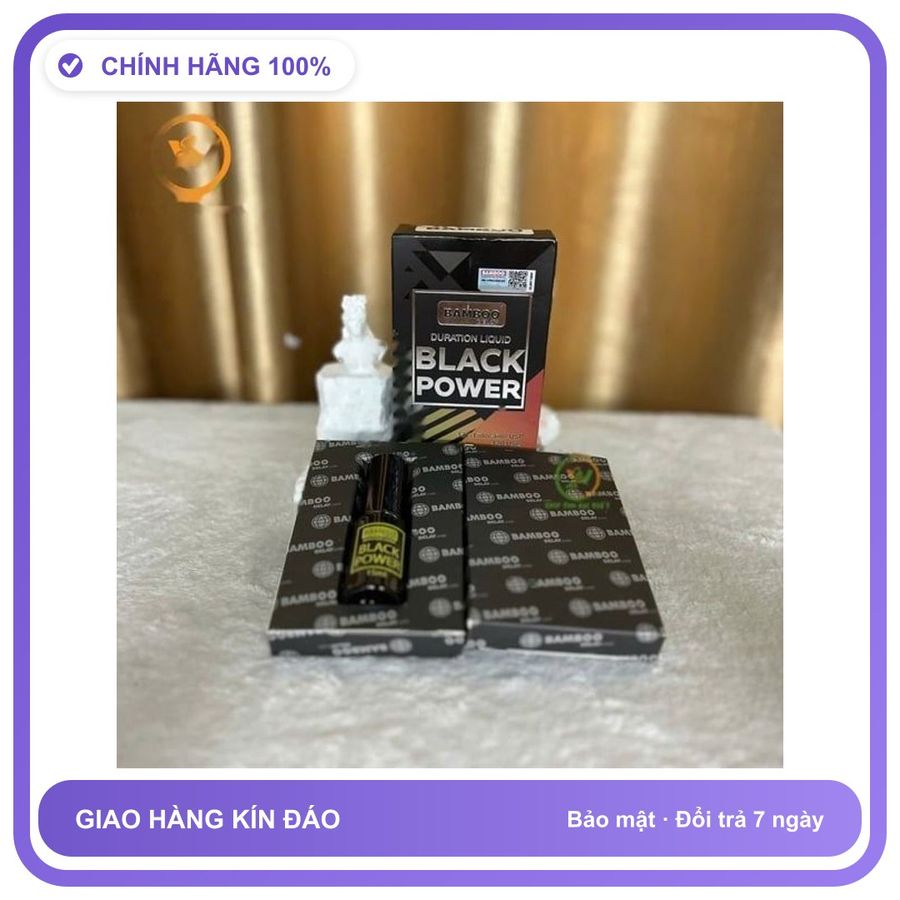 Viên uống hỗ trợ tăng cường sinh lý nam giới Chai xịt chống xuất tinh sớm Bamboo Delay Black Power US Bản Tiêu Chuẩn