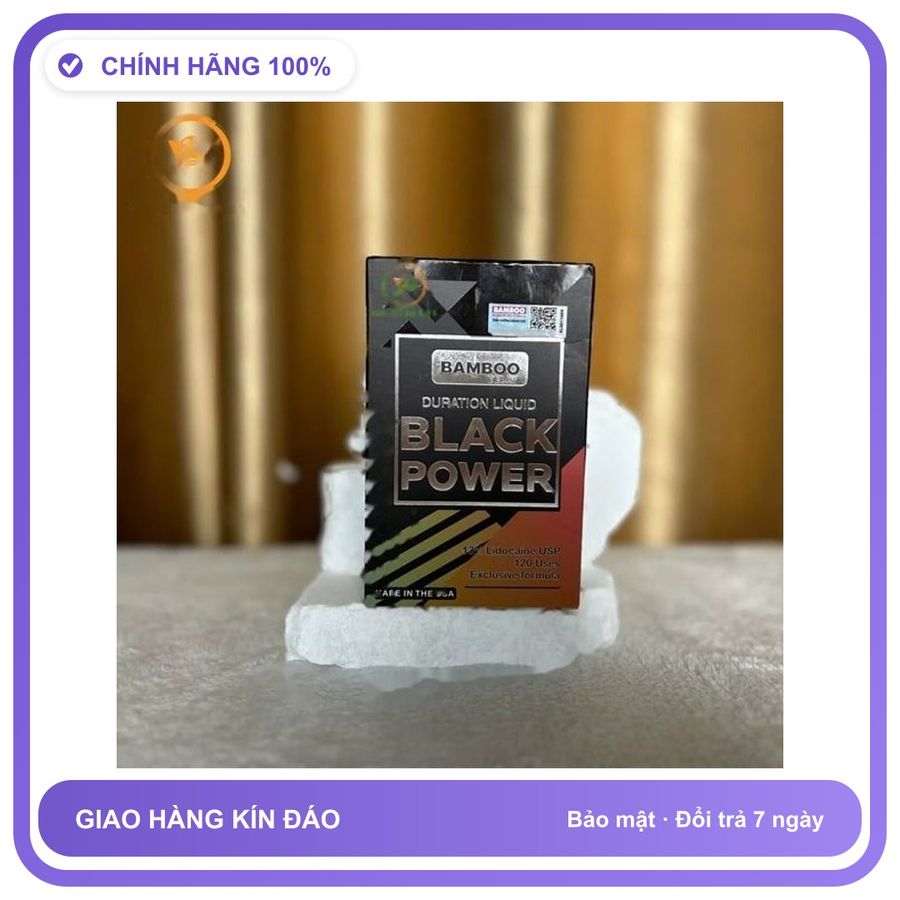 Viên uống hỗ trợ tăng cường sinh lý nam giới Chai xịt chống xuất tinh sớm Bamboo Delay Black Power US Cao Cấp