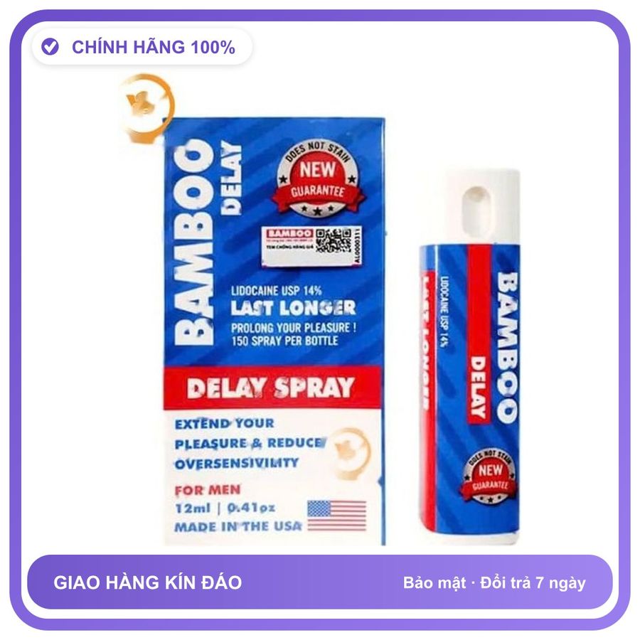 Viên uống hỗ trợ tăng cường sinh lý nam giới Chai xịt Bamboo Delay hàng USA chống xuất tinh sớm chai Hàng Nhập Khẩu
