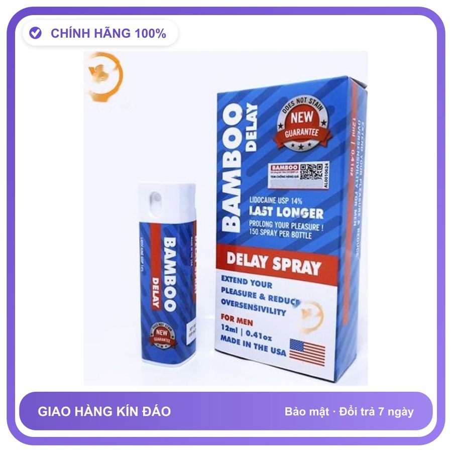 Viên uống hỗ trợ tăng cường sinh lý nam giới Chai xịt Bamboo Delay hàng USA chống xuất tinh sớm chai Cao Cấp