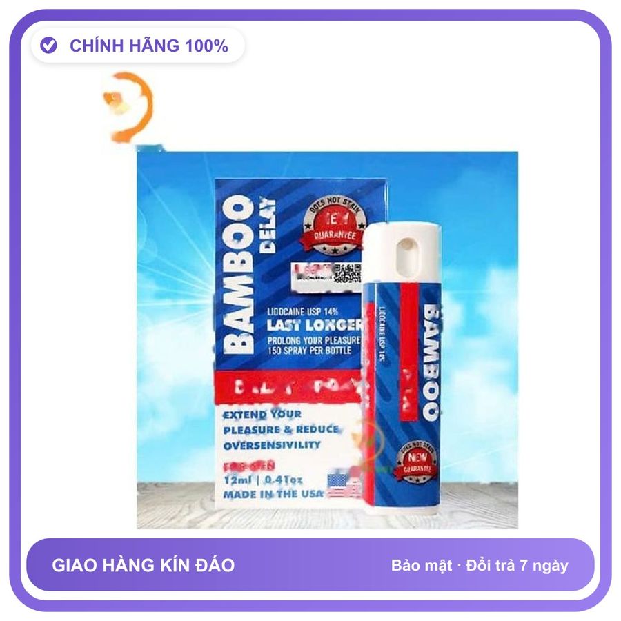 Viên uống hỗ trợ tăng cường sinh lý nam giới Chai xịt Bamboo Delay hàng USA chống xuất tinh sớm chai Loại Tốt
