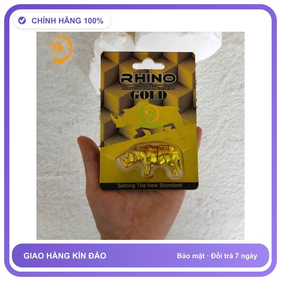 Viên uống hỗ trợ tăng cường sinh lý nam giới Thảo dược cường dương cho nam Rhino Gold USA Vỉ 1 Viên Cao Cấp