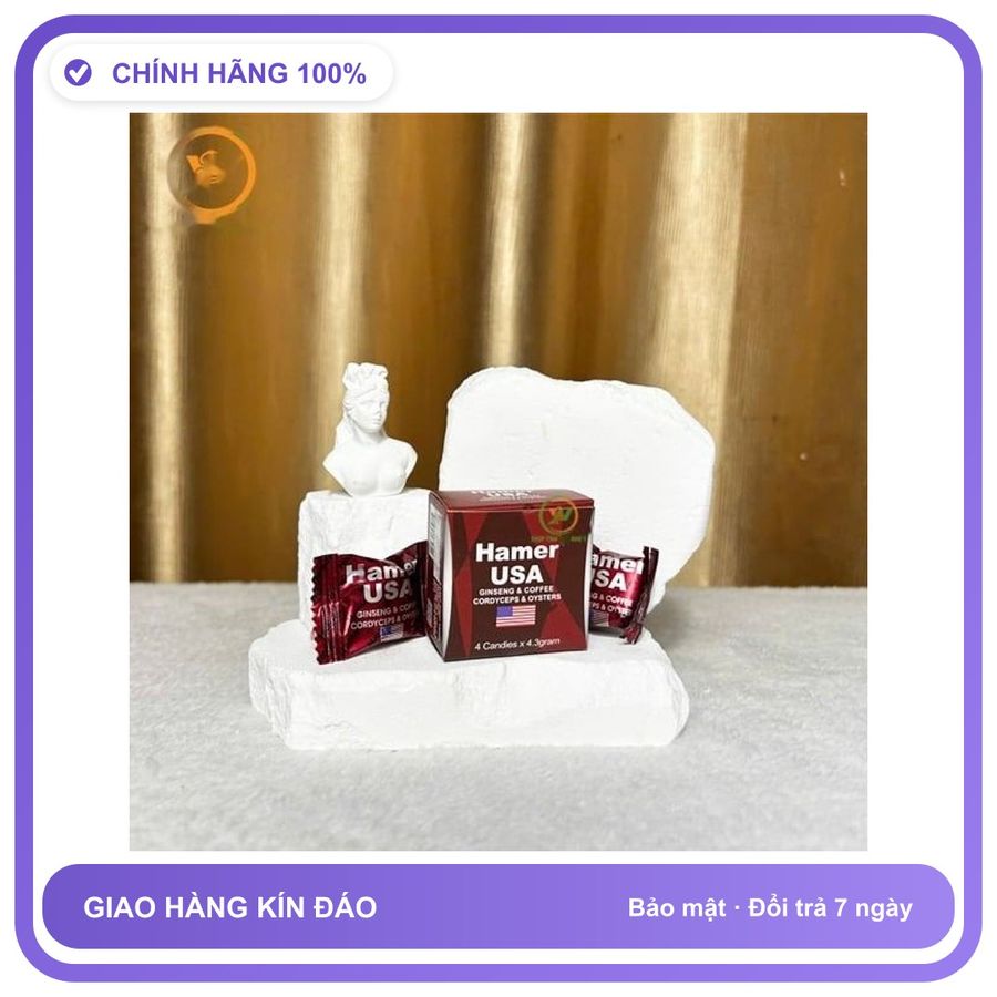 Viên uống hỗ trợ tăng cường sinh lý nam giới Kẹo sâm hamer tăng cường sinh lý mẫu mới của Mỹ Chính Hãng An Toàn Tiện Lợi Giao Nhanh Toàn Quốc Loại Tốt