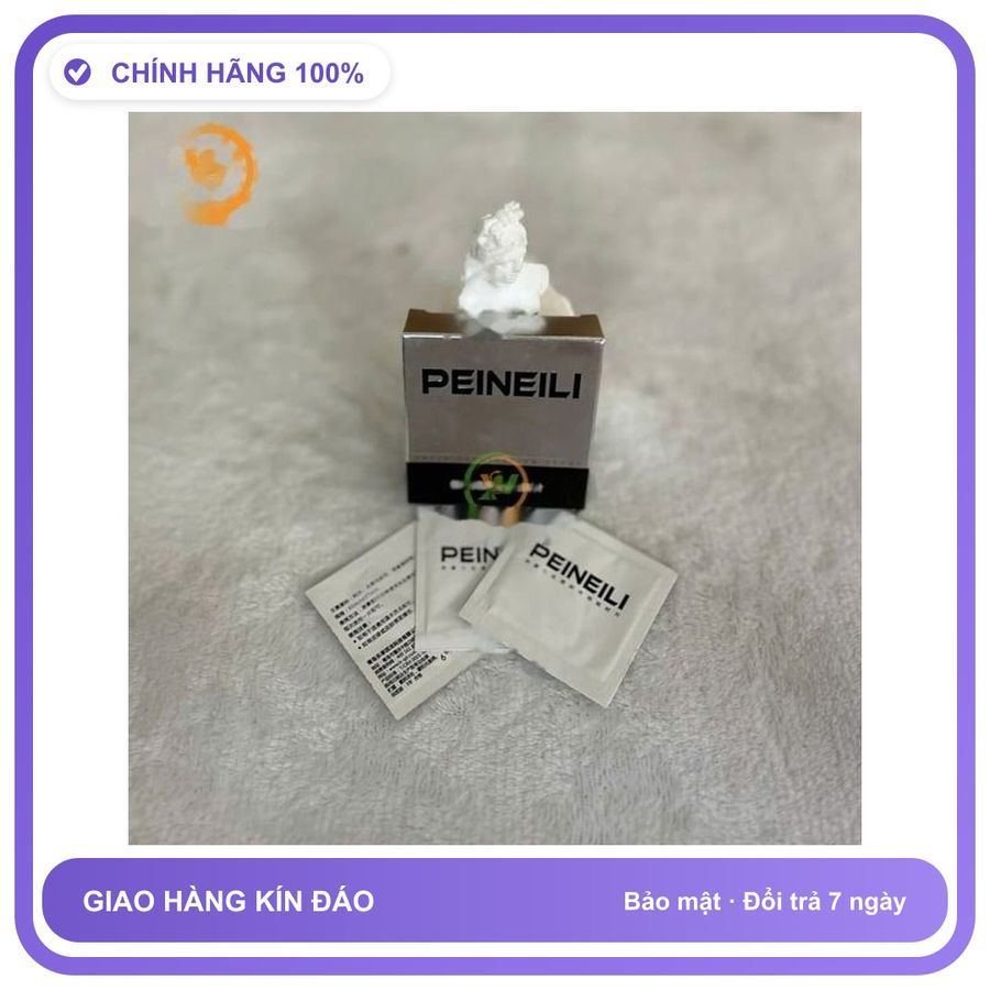 Viên uống hỗ trợ tăng cường sinh lý nam giới Hộp 12 khăn lau chống xuất tinh sớm Peineili Bản Tiêu Chuẩn